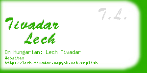 tivadar lech business card
